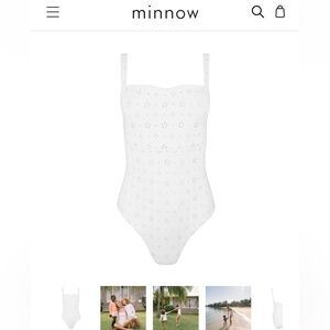 Minnow eyelet one piece NWT White
